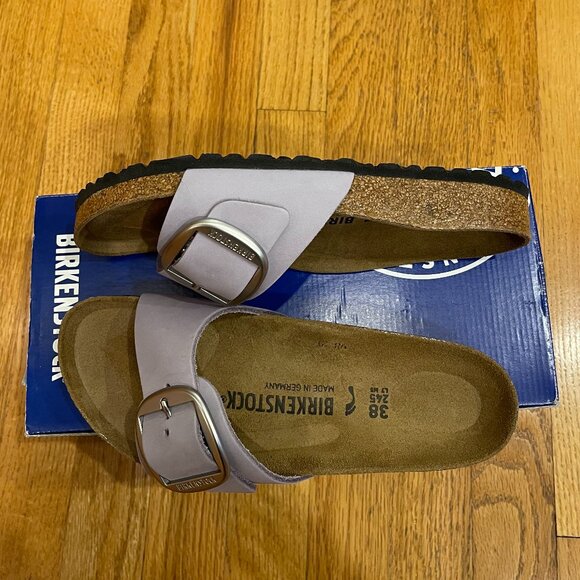 New Birkenstock Madrid Big Buckle Purple Fog Sandal Size 38 - Picture 6 of 7